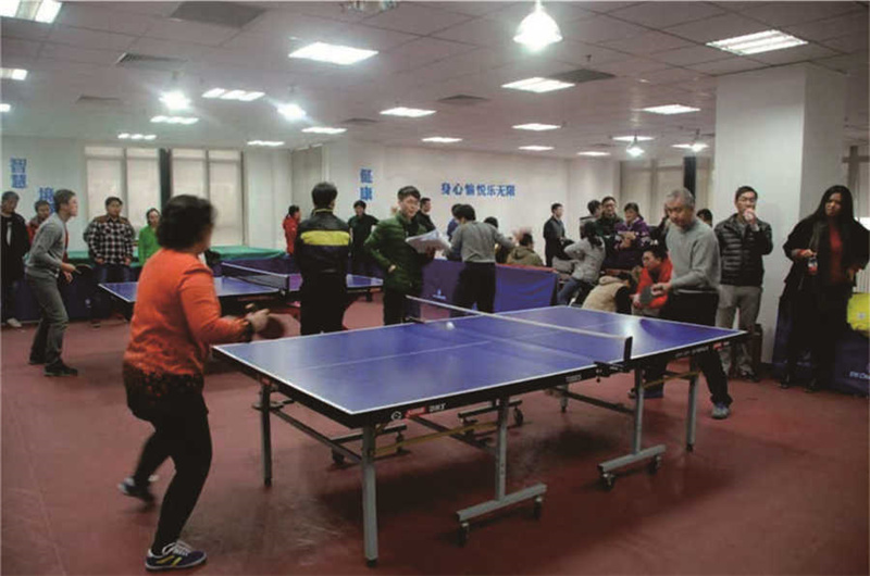 公司参加设研院组织的乒乓球比赛现场